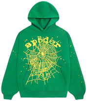 Sp5der Star OG Web v2 Hoodie Slime Green