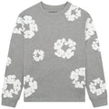 Denim Tears T-shirt a maniche lunghe con corona di cotone grigia