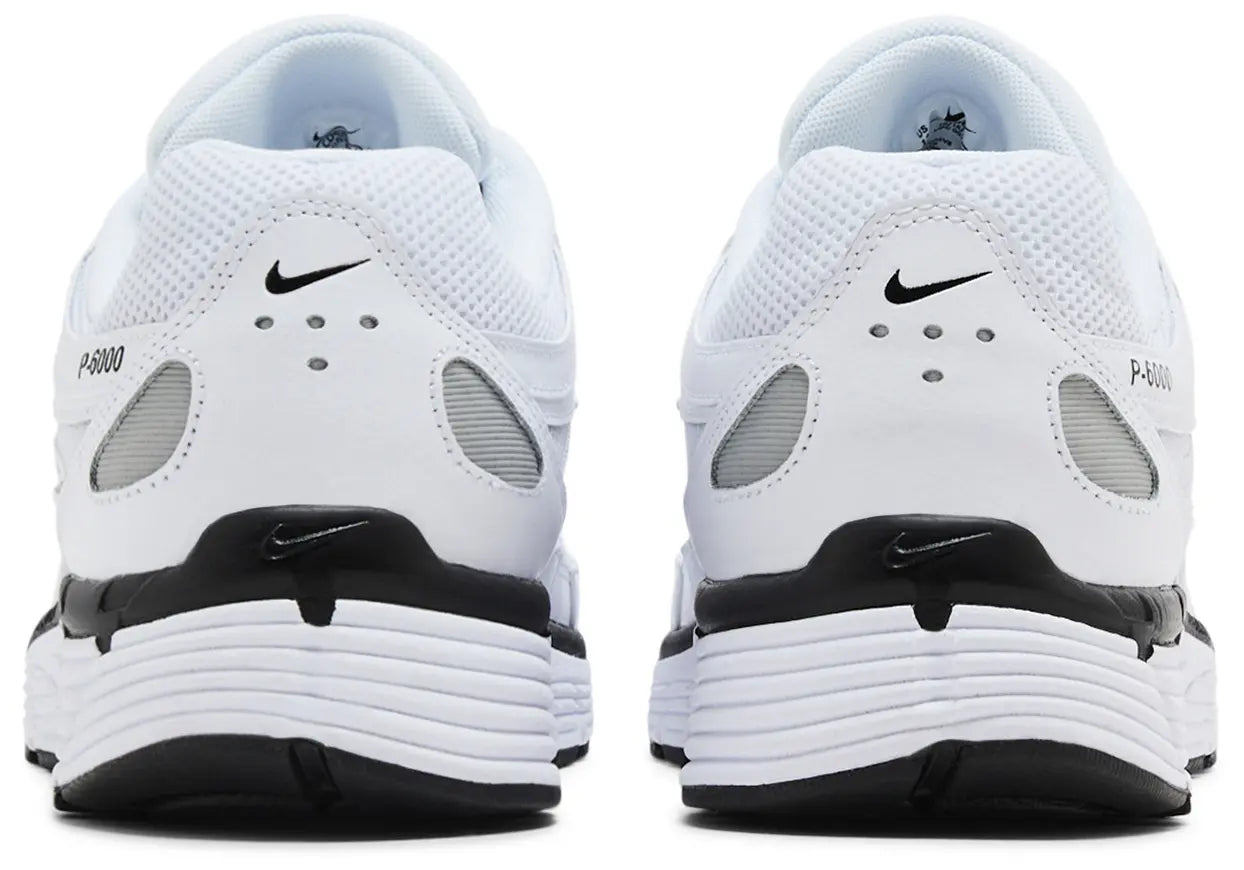 Nike P-6000 White Metallic Silver Black