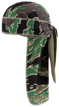 Denim Tears Durag con Camuffaggio Tigre Verde e Design a Ghirlanda di Cotone