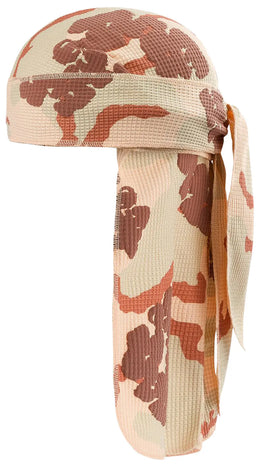 Denim Tears Durag con Corona di Cotone Mimetico Sabbia Desert Storm