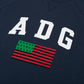 Denim Tears ADG Pan African American Flag Crewneck Blue