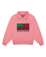 Denim Tears ADG Pan African American Flag Half Zip Pink