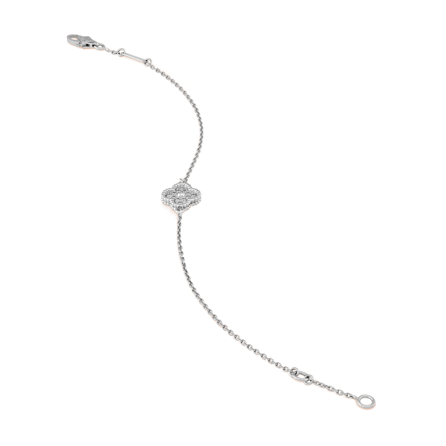 Van Cleef & Arpels Sweet Alhambra bracelet, 1 motif 18K white gold, Diamond