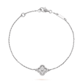Bracciale Van Cleef & Arpels Sweet Alhambra, 1 motivo, 18K oro bianco, diamanti