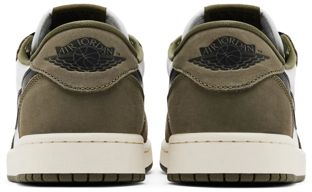 Air Jordan 1 Retro Low Medium Olive Summit White Sail Black