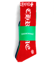 Chrome Hearts 3 Pack CH Logo Socks Multi