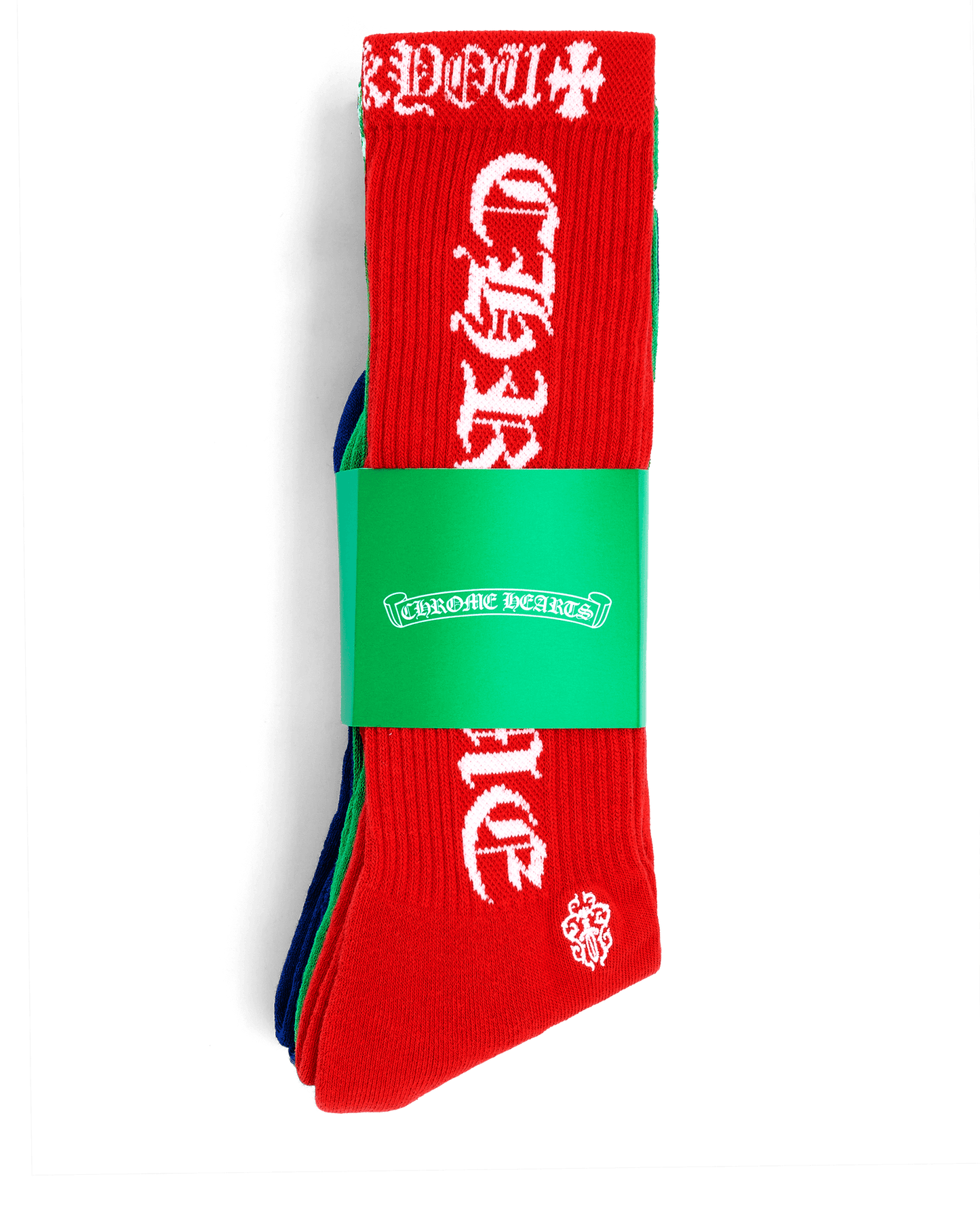 Chrome Hearts 3 Pack CH Logo Socks Multi