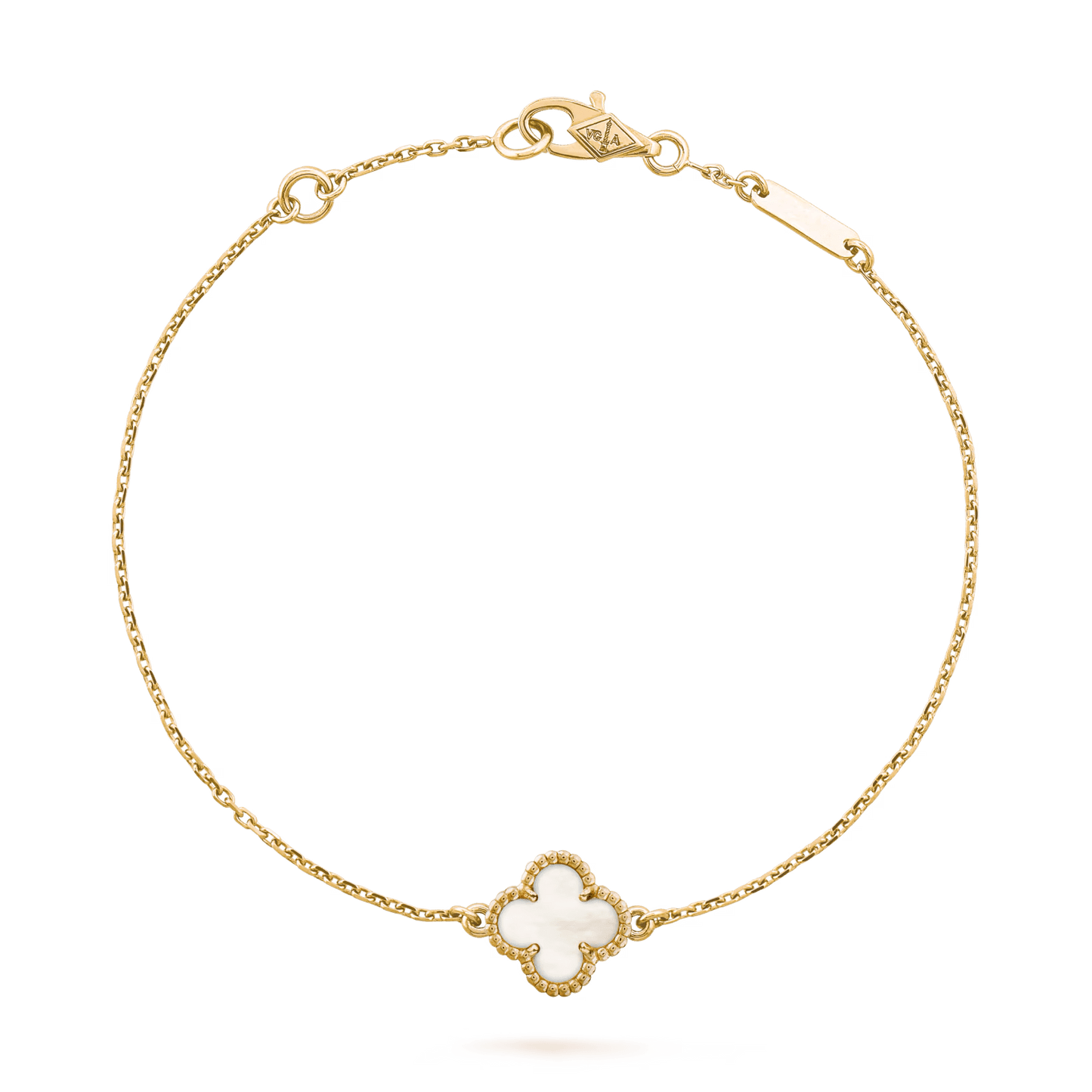 Van Cleef & Arpels Sweet Alhambra bracelet 18K yellow gold, Mother-of-pearl