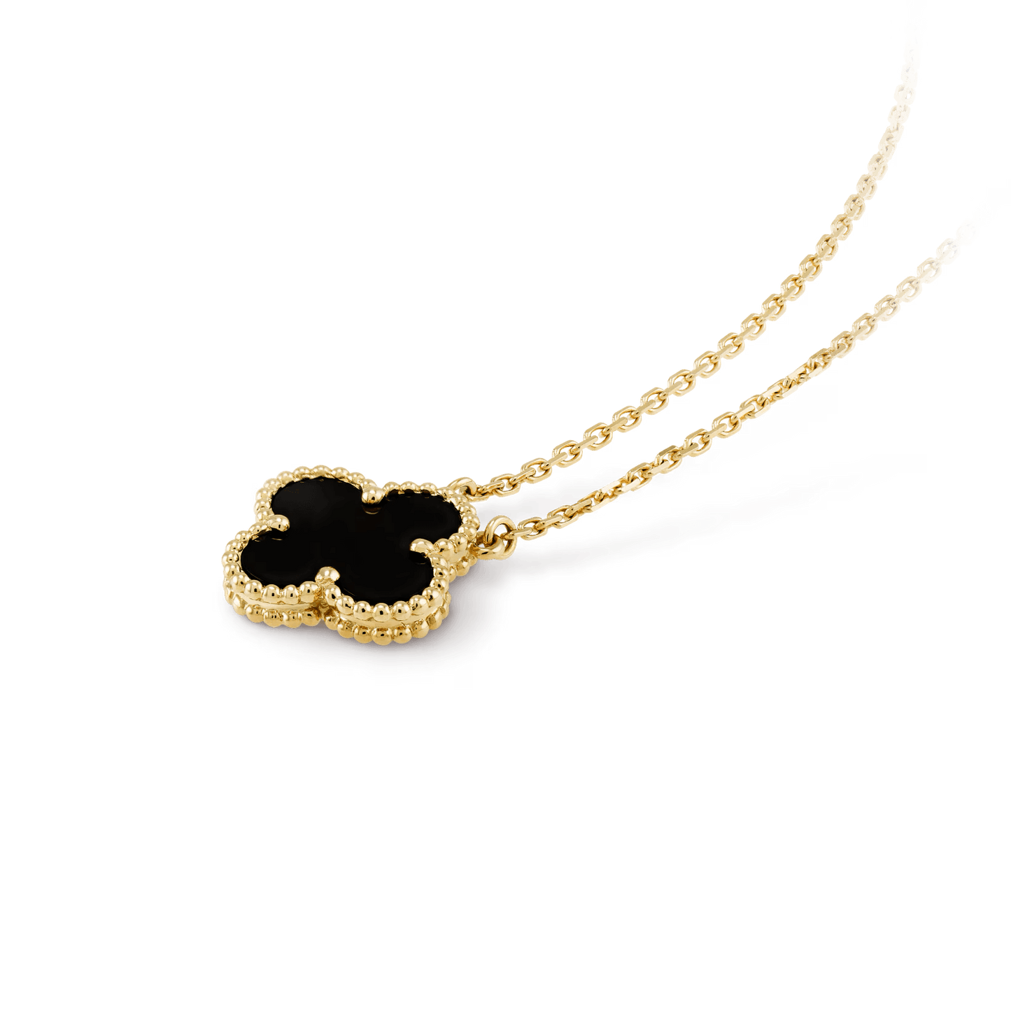 Van Cleef & Arpels Vintage Alhambra pendant 18K yellow gold, Onyx