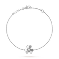 Bracciale Van Cleef & Arpels Frivole, modello mini in oro bianco 18K con diamante