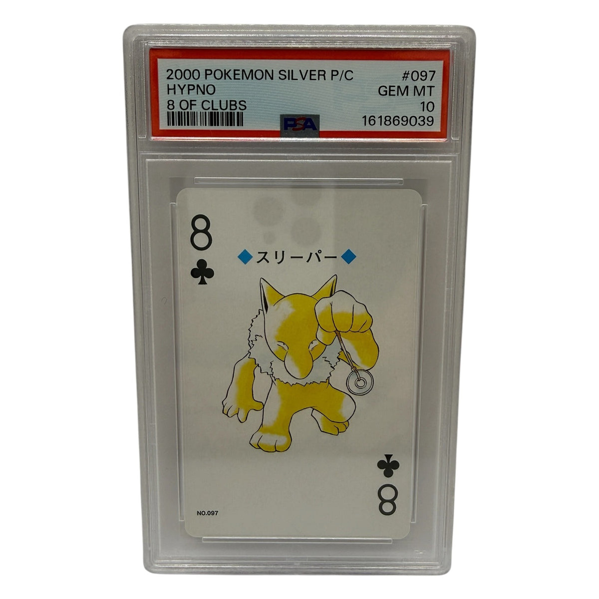 2000 Pokémon Silver Playing Cards Hypno 8 of Clubs #097 PSA 10 GEM MINT — photo 1