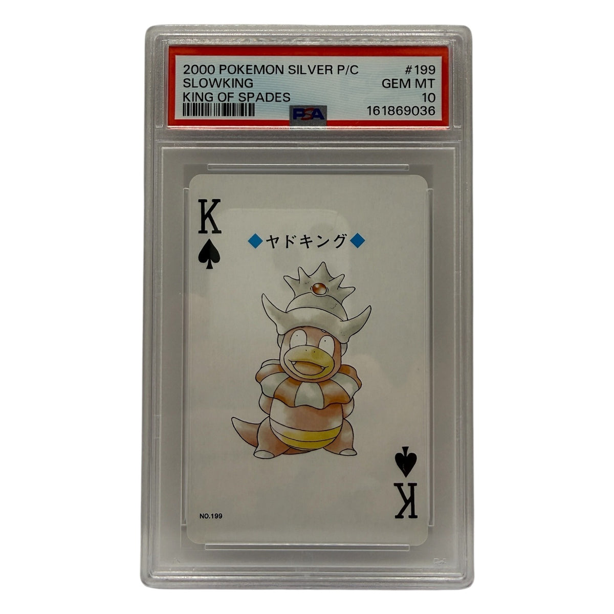 2000 Pokémon Silver Playing Cards Slowking King of Spades #199 PSA 10 GEM MINT — photo 1
