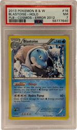 2013 Pokémon Plasma Blast Cosmos Blastoise Holo Error 2012  16/101 PSA 7 NEAR MINT - Image 1