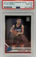 2019 Panini Donruss Optic Tyler Herro Carta Rookie Base #172 PSA 10 GEM MINT