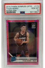 2019 Panini Donruss Optic Tyler Herro Hyper Pink Rookie Card #172 PSA 10 GEM MINT - Image 3