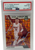 2019 Panini Mosaic Carta Rookie di Tyler Herro Arancione Reattivo #280 PSA 10 Fiorissimo