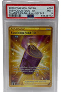 2020 Pokémon Percorso dei Campioni Lattina di Cibo Sospetto Rara Segreta Oro 080/073 PSA 9 MINT