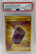 2020 Pokémon Champion's Path Suspicious Food Tin Gold Secre Rare 080/073 PSA 10 GEM MINT - Image 3