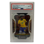 2022 Panini Prizm World Cup Qatar 2024 Vinicius Jr. White Sparkle #36 PSA 8 NM-MT — front - Image 1