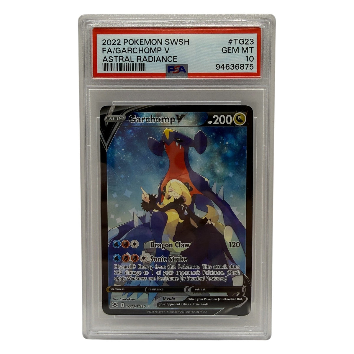 2022 Pokémon SWSH Astral Radiance Garchomp V FA #TG23 PSA 10 GEM MINT — photo 1
