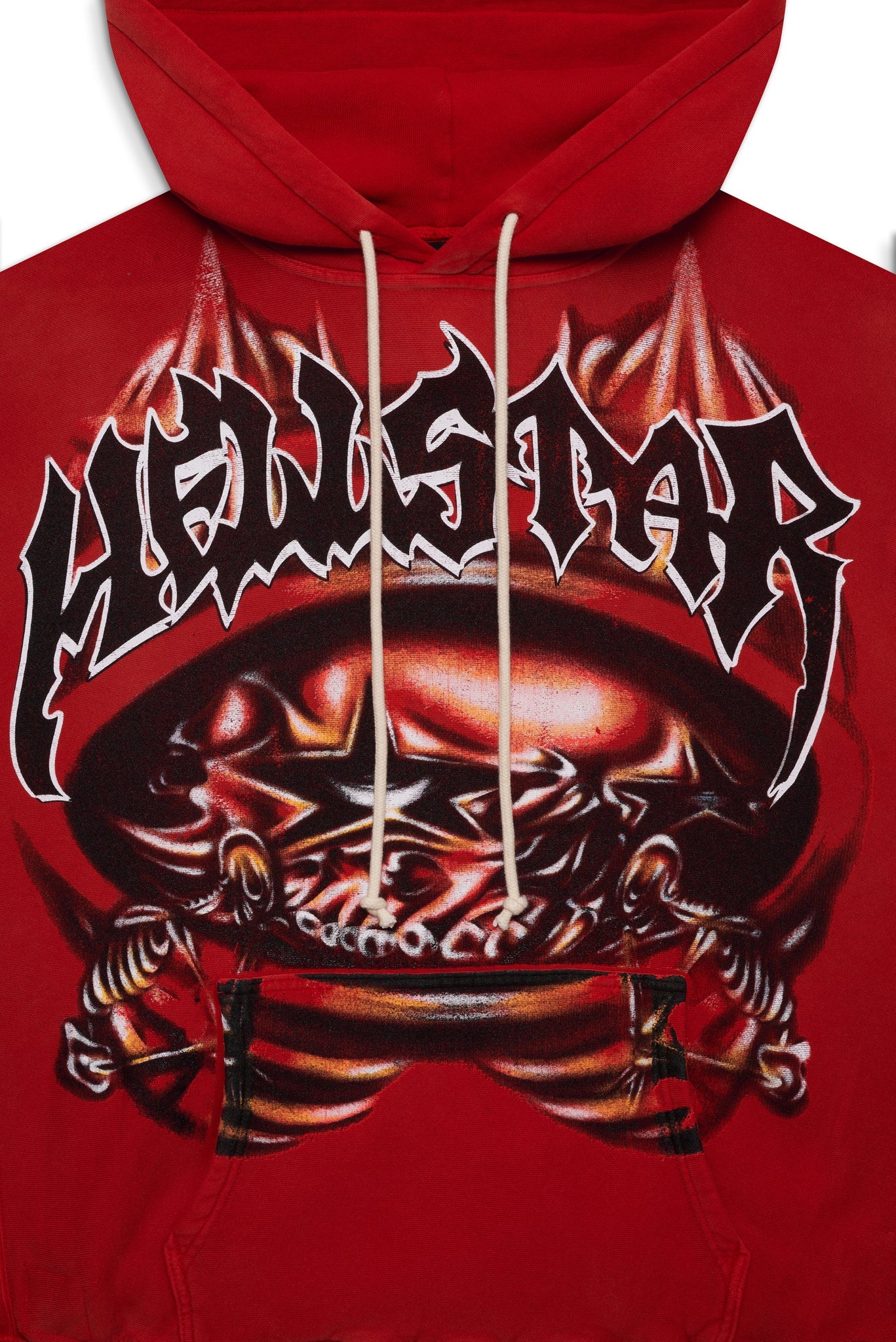 Hellstar Halloween Skeleton Airbrushed Hoodie Red