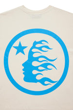Hellstar Studios Classic T-Shirt Beige & Light Blue - Image 3