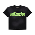 Hellstar Studios T-shirt Classica con Stampa Crepata Nero e Verde