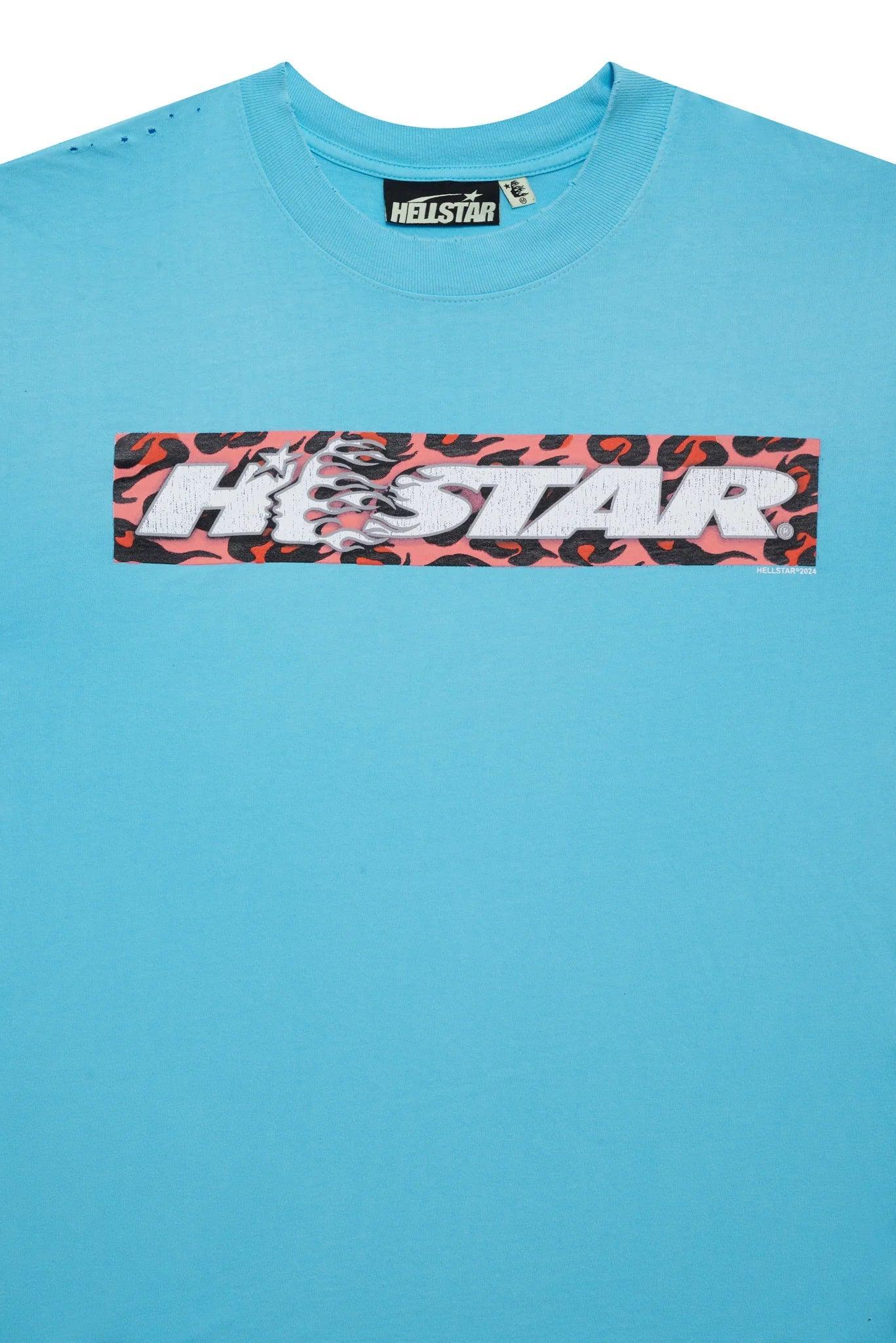 Hellstar Studios Box Logo T-Shirt Blue