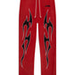 Hellstar Halloween Flame Sweatpants Red