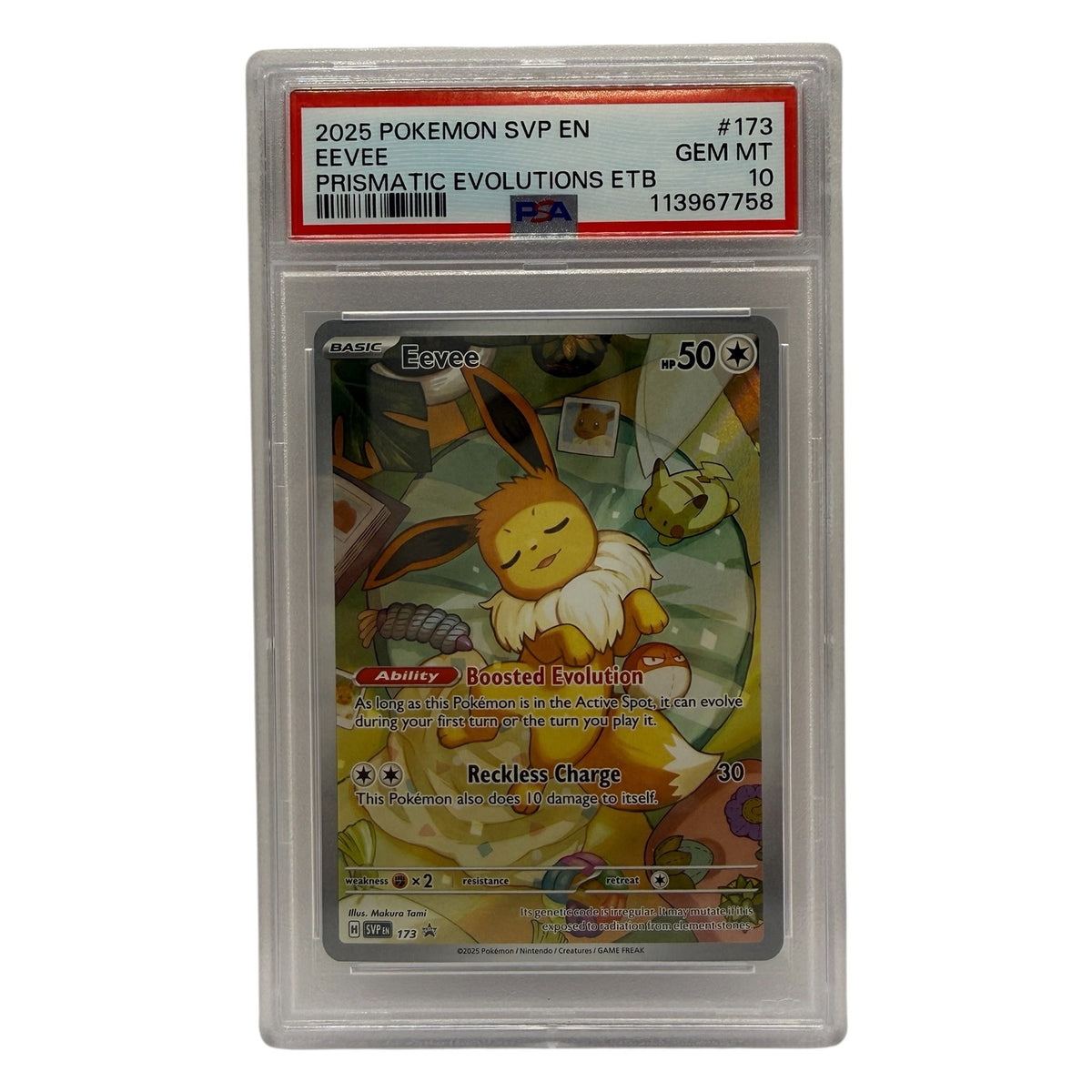 2025 Pokémon SV Prismatic Evolutions ETB Eevee Promo #173 PSA 10 GEM MINT — photo 1