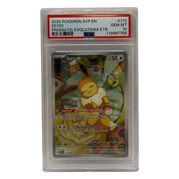 2025 Pokémon SV Prismatic Evolutions ETB Eevee Promo #173 PSA 10 GEM MINT — photo 1