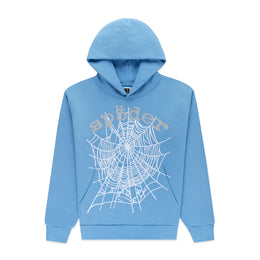Sp5der OG Web V2 Felpa con Cappuccio Blu Polvere
