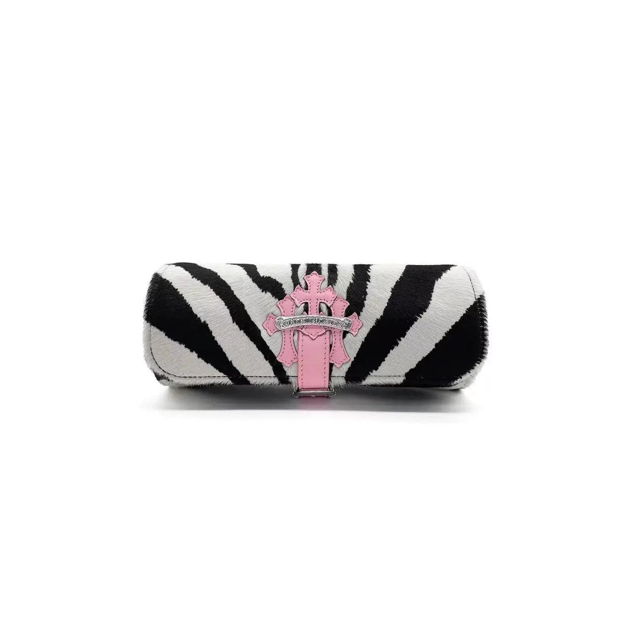 Chrome Hearts Zebra Stripe Pink Cross Watch Roll Box