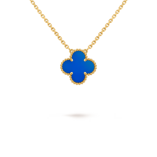 Van Cleef & Arpels Vintage Alhambra pendant 18K yellow gold, Agate