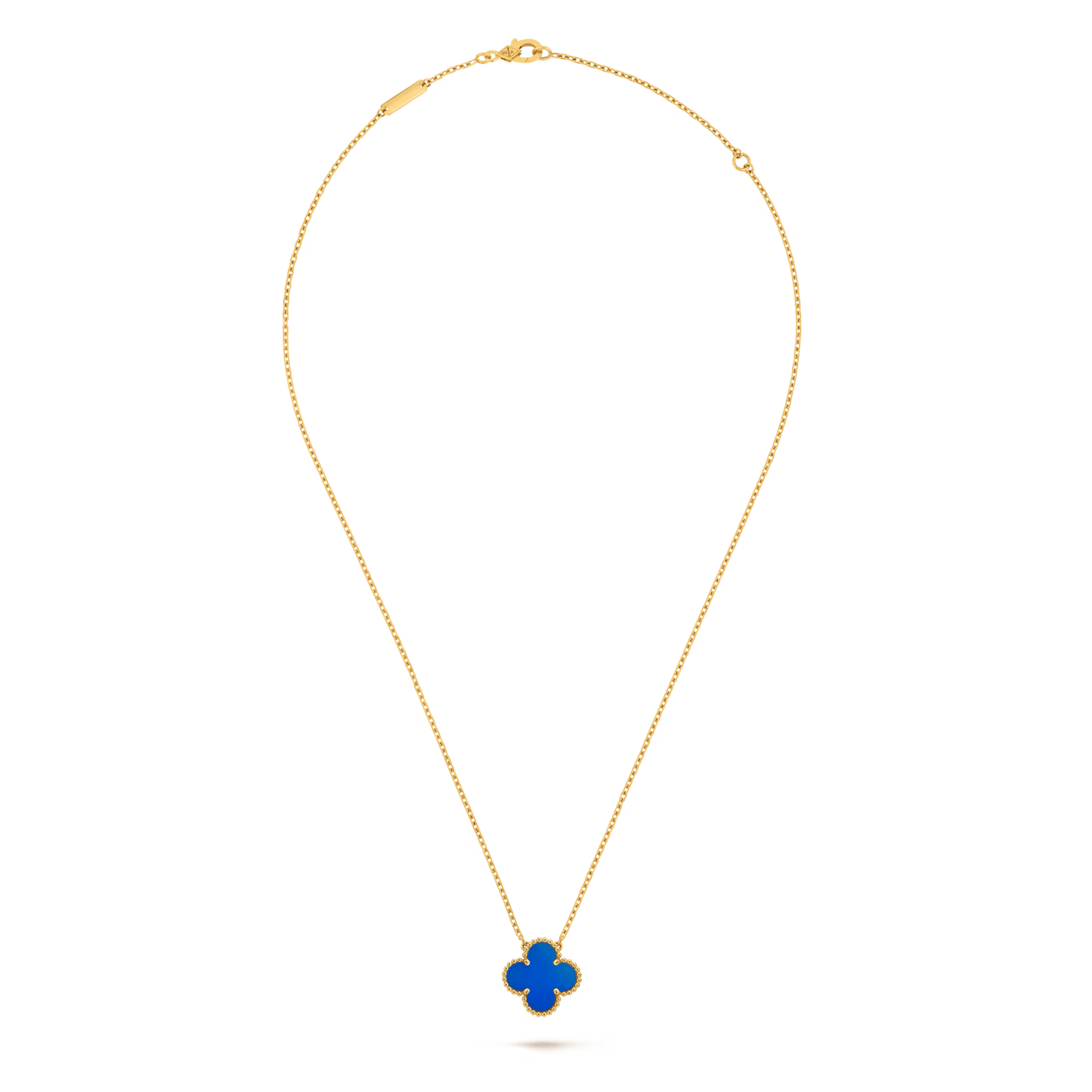 Van Cleef & Arpels Vintage Alhambra pendant 18K yellow gold, Agate