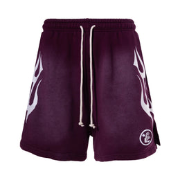 Hellstar Shorts alla Fiamma Viola e Marrone