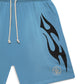 Hellstar Studios Flame Shorts Blue