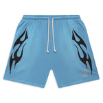 Hellstar Studios Flame Shorts Blue - Image 1