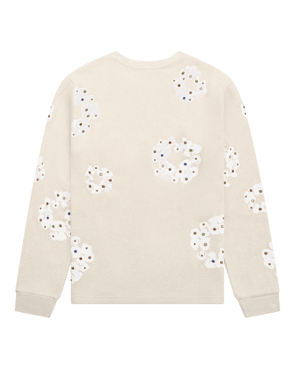 Denim Tears Rhinestone Cotton Wreath Thermal Oatmeal