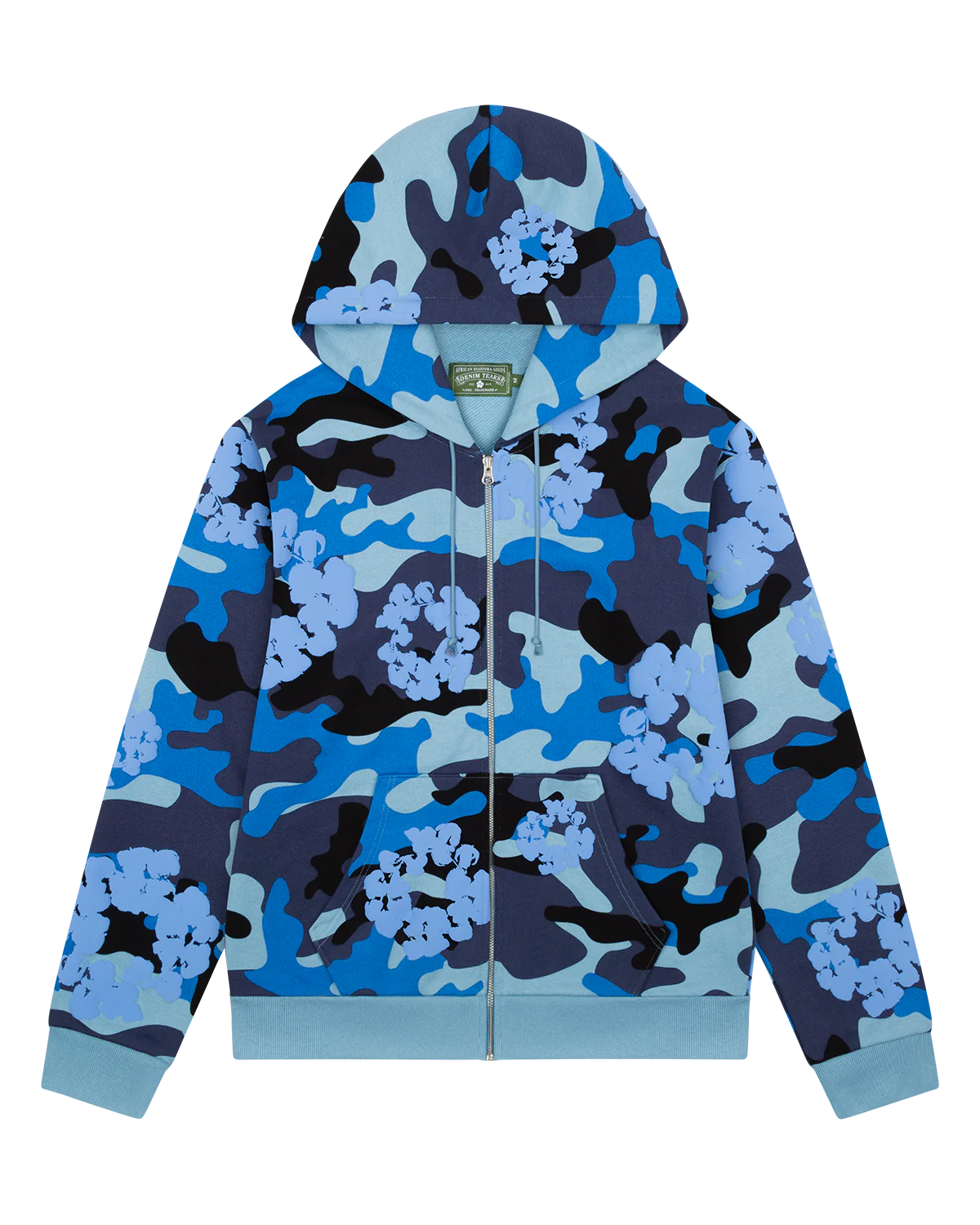 Denim Tears Blue Camo Cotton Wreath Zip Hoodie