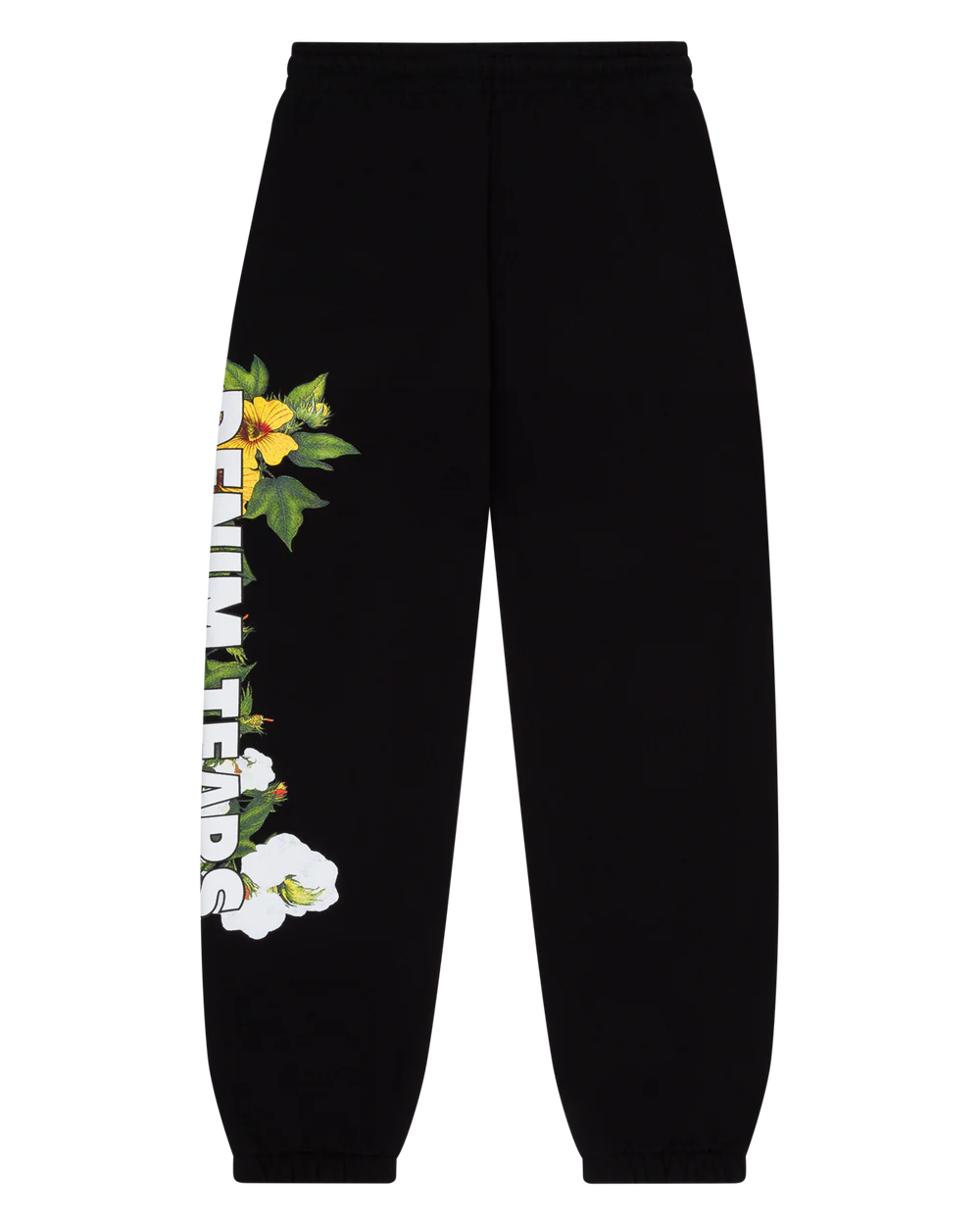 Denim Tears DT Floral Logo Sweatpant Black