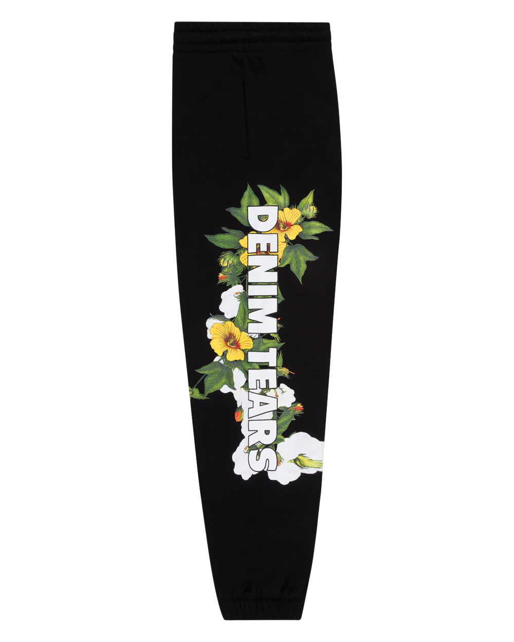 Denim Tears DT Floral Logo Sweatpant Black