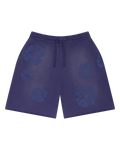 Denim Tears Mono Cotton Wreath Pantaloncini da tuta Blu Lavato