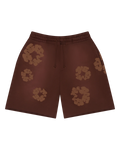 Denim Tears Mono Corona di Cotone Pantaloncini in Felpa Marrone