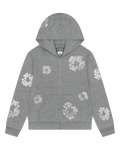 Denim Tears Felpa con cappuccio a cerniera con Ghirlanda di Cotone, Swarovski e Cashmere Grigio