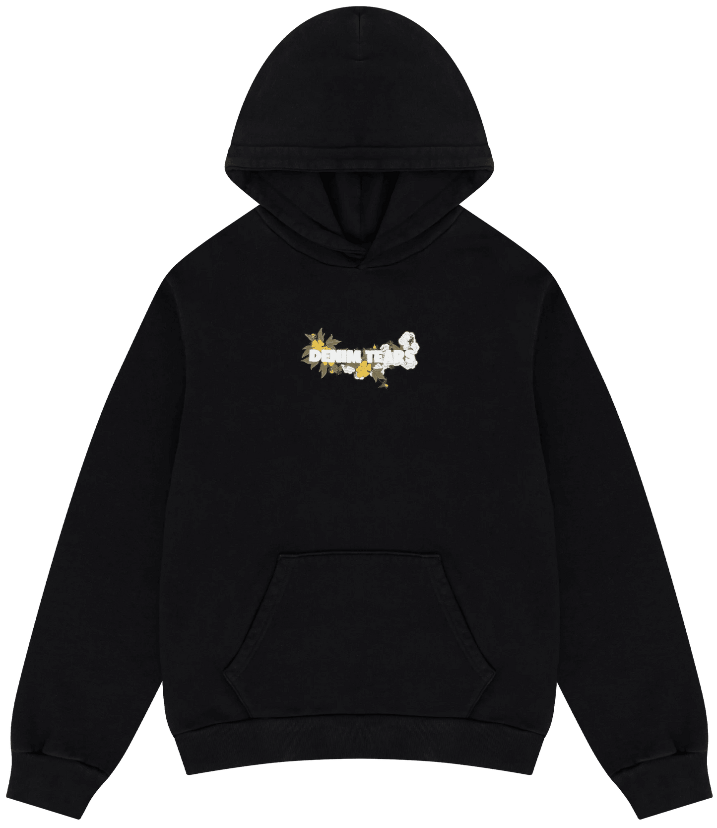 Denim Tears Embroidered Logo Hoodie Black