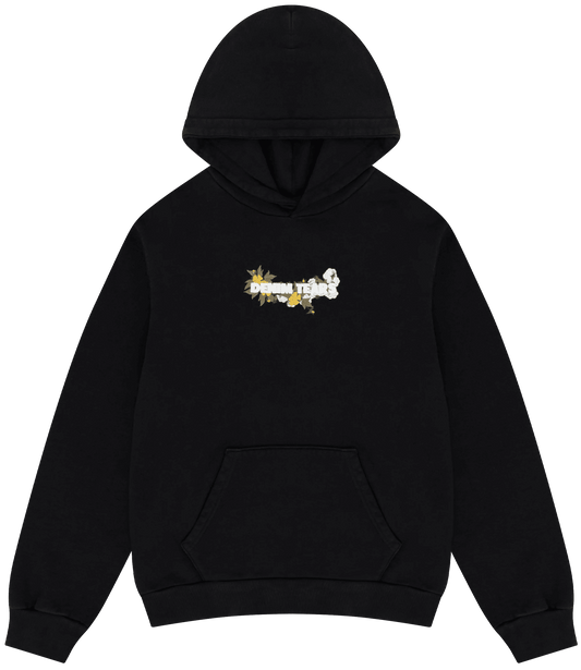 Denim Tears Embroidered Logo Hoodie Black