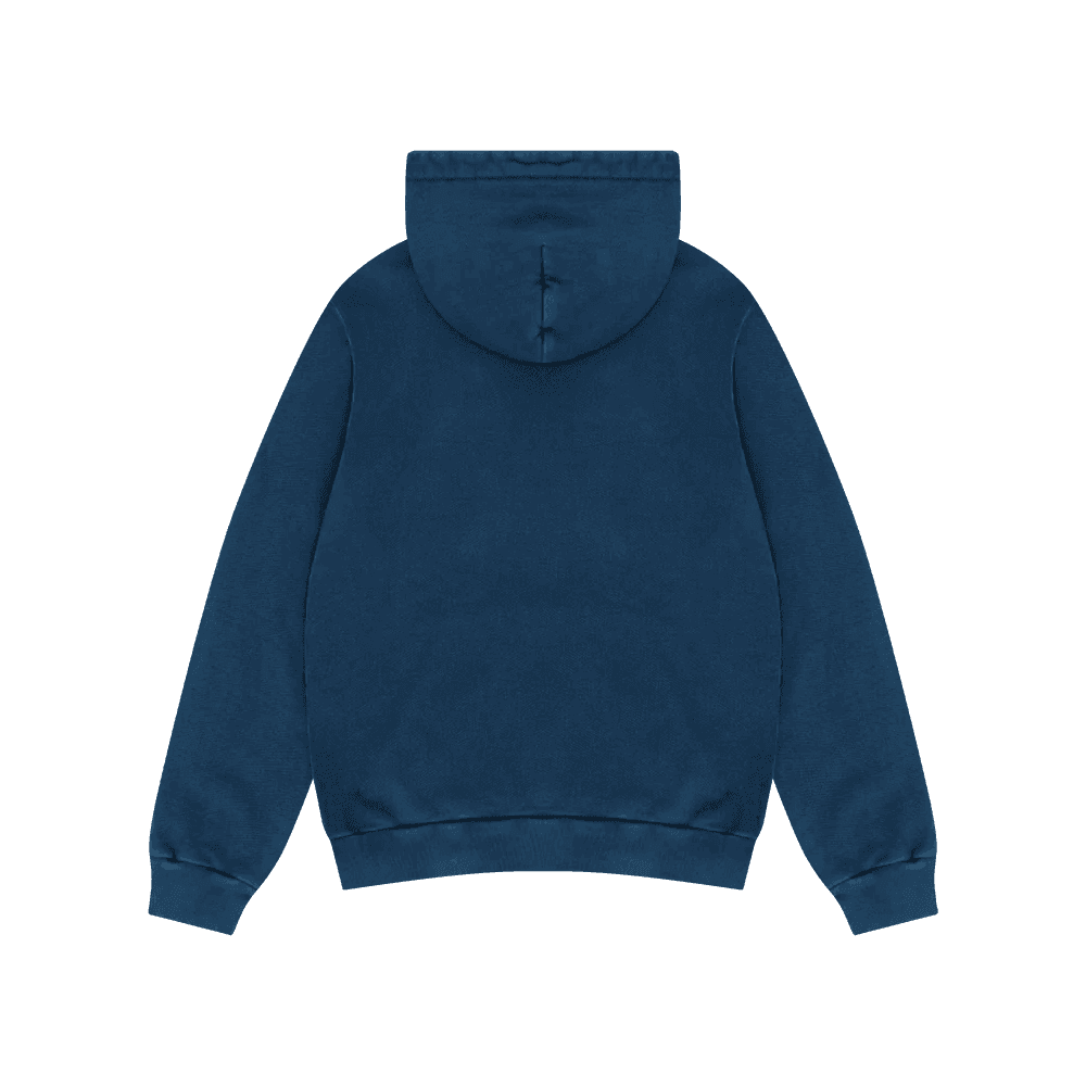 Denim Tears Embroidered Logo Hoodie Navy Blue