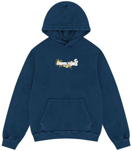 Denim Tears Embroidered Logo Hoodie Navy Blue